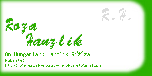 roza hanzlik business card